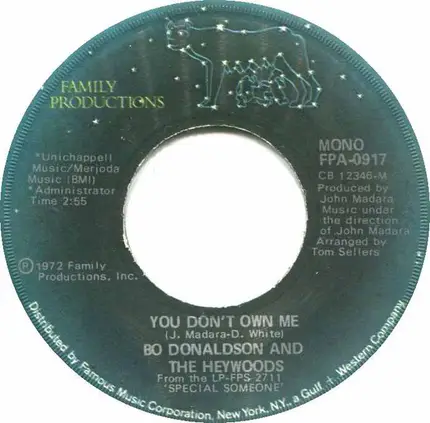 Bo Donaldson & The Heywoods - Thank you girl / You don't own me