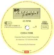 12inch Vinyl Single - Bo Katzman Gang - Cuba Rum (Extended Remix)