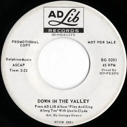 Bo-Peeps - Ahhhhhhh Swanee River / Down In The Valley