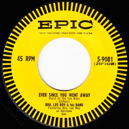 Brother Lee Roy And His Band - South Rampart Street Parade / Ever Since You Went Away