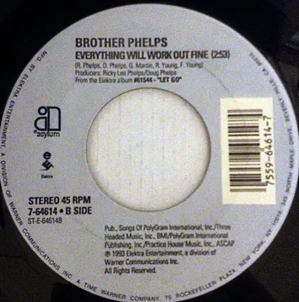 Brother Phelps - Let Go / Everything Will Work Out Fine