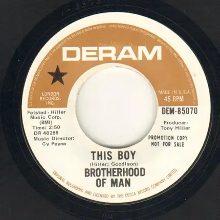 Brotherhood Of Man - This Boy