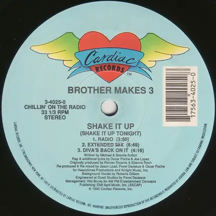 Brother Makes 3 - Shake It Up (Shake It Up Tonight)