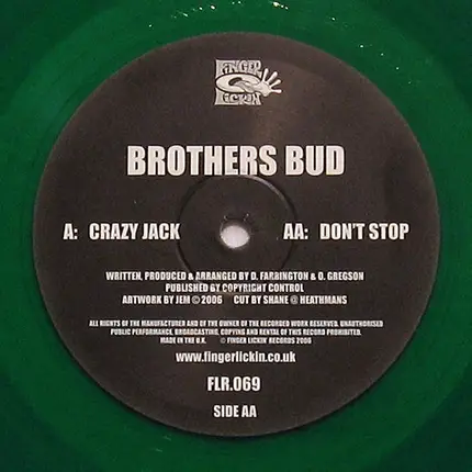 Brothers Bud - Crazy Jack / Don't Stop
