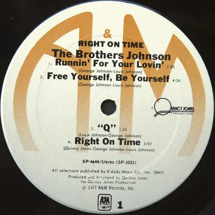 Brothers Johnson - Right on Time