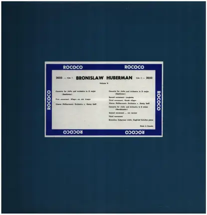 Bronislaw Huberman , Wolfgang Amadeus Mozart , Ludwig van Beethoven - Bronislaw Huberman - Volume V