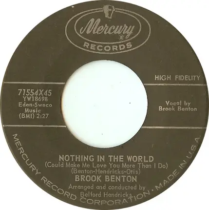 Brook Benton - Nothing In The World (Could Make Me Love You More Than I Do)