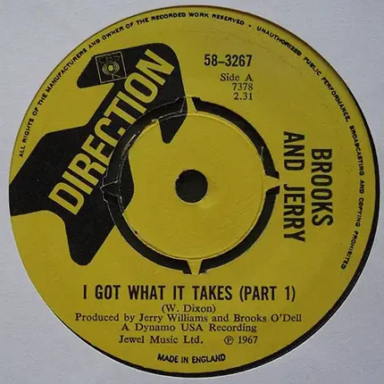 Brooks O'Dell And Jerry Williams Jr. - I Got What It Takes