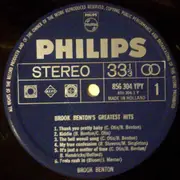 LP - Brook Benton - Brook Benton's Greatest Hits