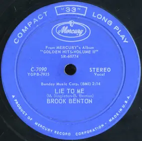 Brook Benton - Hotel Happiness / Walk On The Wild Side