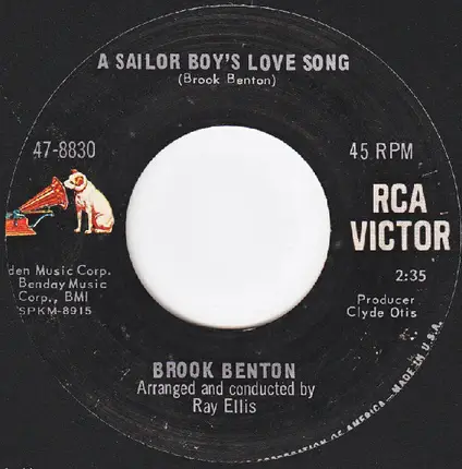 Brook Benton - Too Much Good Lovin' (No Good For Me) / A Sailor Boy's Love Song
