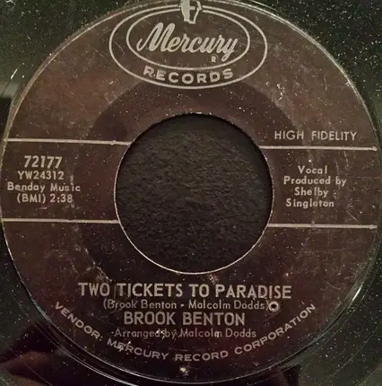 Brook Benton - Two Tickets To Paradise / Don't Hate Me