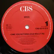 12inch Vinyl Single - Bros - I Owe You Nothing