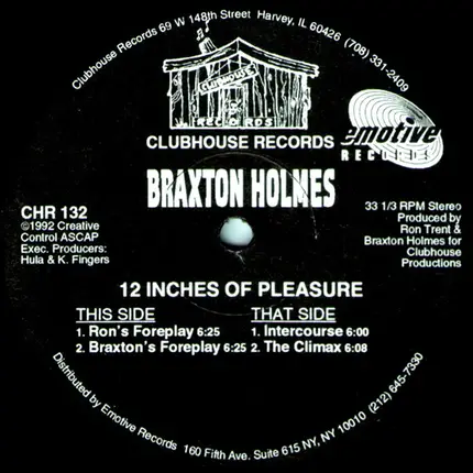 Braxton Holmes - 12 Inches Of Pleasure