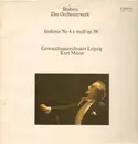 LP - Brahms - Das Orchesterwerk Sinfonie Nr.4 e-moll,, Gewandhausorch Leipzig, Masur