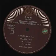 LP - Brahms - Piano Music (Complete) Vol. 5 - +insert