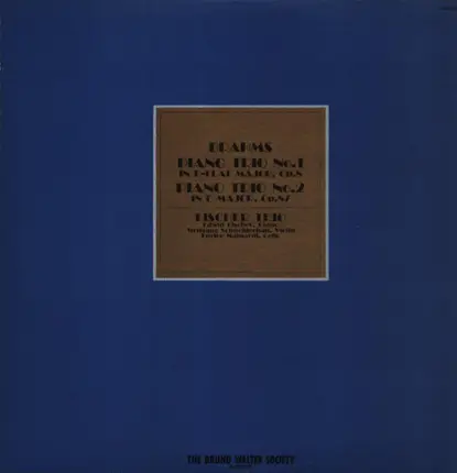 Brahms - Piano Trio No. 1 / Piano Trio No. 2