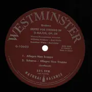LP - Brahms - String Sextet In G Major, Op. 36 - + Inlay