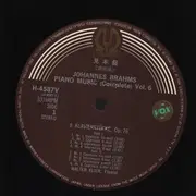 LP - Brahms - Piano Music (Complete) Vol. 6 - +insert