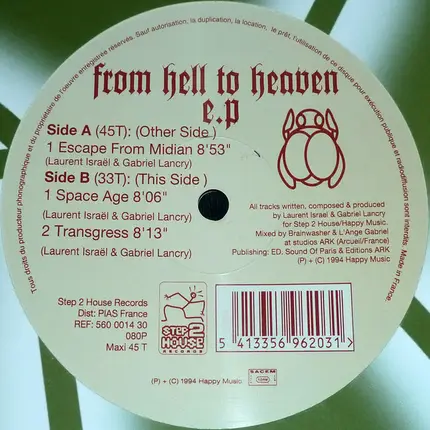 Brainwasher & L'Ange Gabriel - From Hell To Heaven E.P