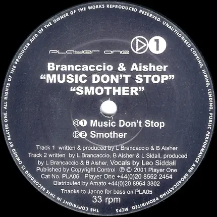 Brancaccio & Aisher - Music Don't Stop