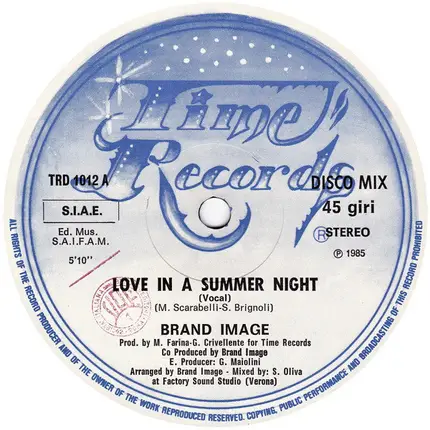 Brand Image - Love In A Summer Night