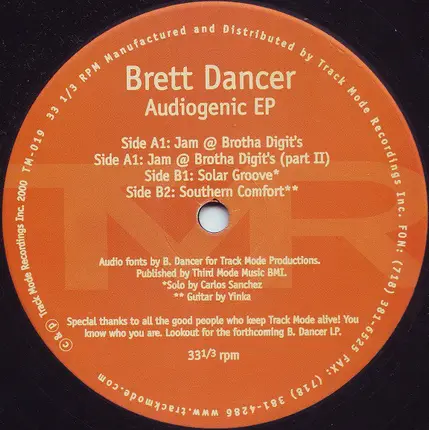 Brett Dancer - Audiogenic EP