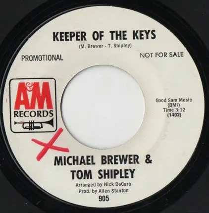 Brewer And Shipley - Keeper Of The Keys / I Can't See Her