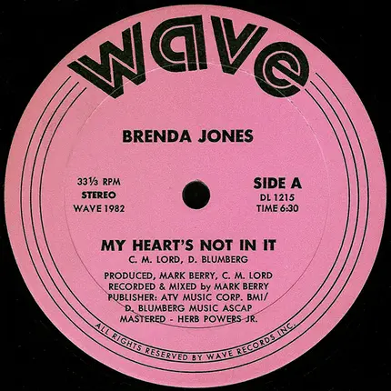 Brenda Jones - My Heart's Not In It