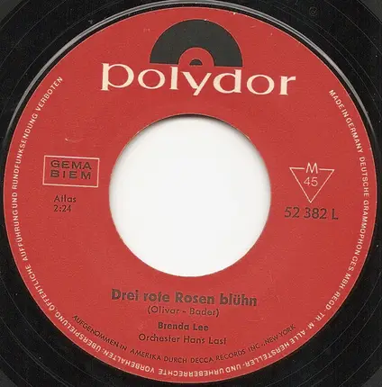 Brenda Lee - Drei Rote Rosen Blühn