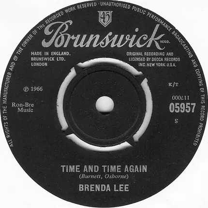 Brenda Lee - Too Little Time / Time And Time Again