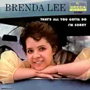 7'' - Brenda Lee - That's All You Gotta Do / I'm Sorry