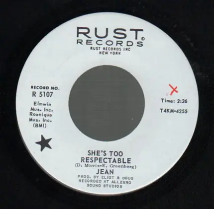 Jean (Brenda Lee Jones) - She's Too Respectable / I Love The Summertime