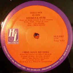 Brenda Reid, Herb Rooney - I Who Have Nothing
