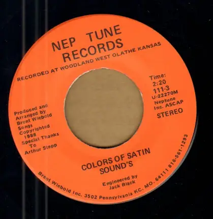 Brent Wiebold - Colors Of Satin Sound's