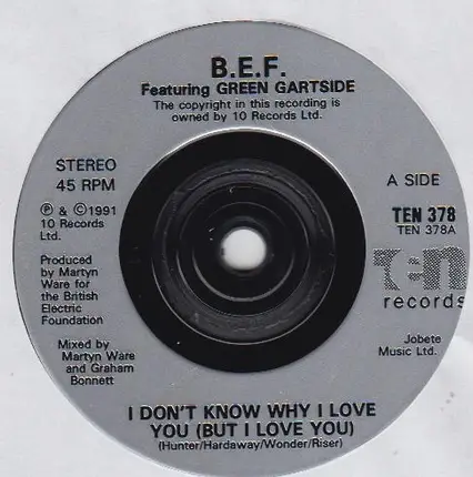 British Electric Foundation Featuring Green Gartside - I Don't Know Why I Love You (But I Love You)