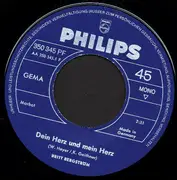 7inch Vinyl Single - Britt Bergström - Dein Herz Und Mein Herz - White label edition