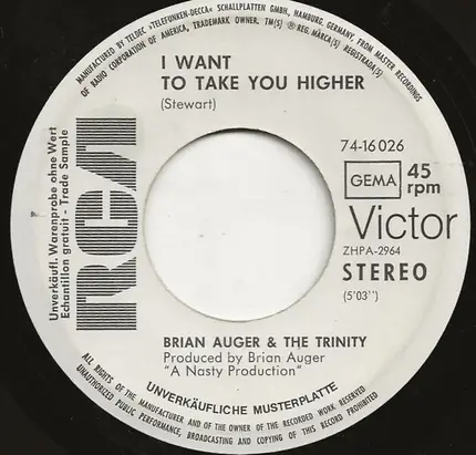 Brian Auger & The Trinity - I Want To Take You Higher
