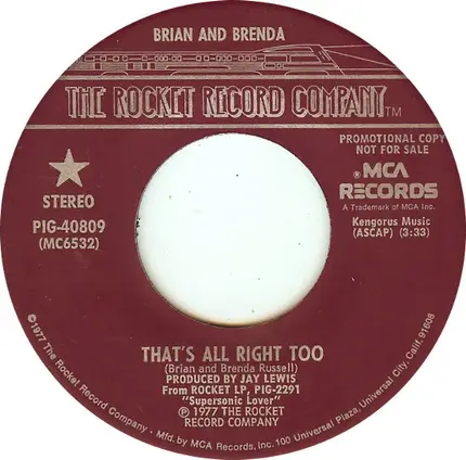 Brian & Brenda Russell - That's All Right Too