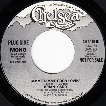 Brian Cadd - Gimme Gimme Good Lovin'