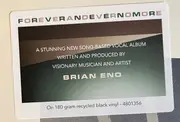 LP - Brian Eno - Foreverandevernomore - 180g