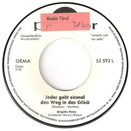 Brigitt Petry - Jeder Geht Einmal Den Weg In Das Glück