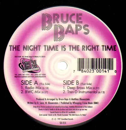 Bruce Baps - The Night Time Is The Right Time