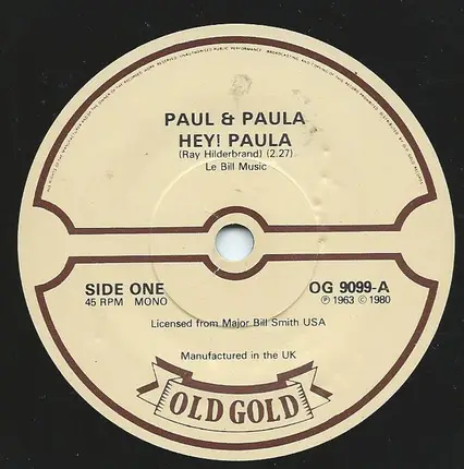 Bruce Channel / Paul & Paula - Hey! Baby / Hey! Paula