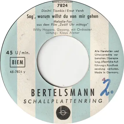 Bruce Low / Willy Hagara - Geisterreiter / Sag', Warum Willst Du Von Mir Gehen
