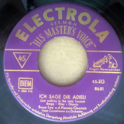 Bruce Low U. Das Hansen-Quartett - Heimliche Liebe / Ich Sage Dir Adieu
