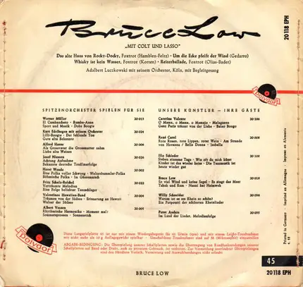 Bruce Low - Mit Colt Und Lasso