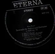 LP - Bruch - Serenade für Violine und Orchester a-moll, In Memoriam cis-moll