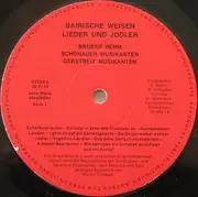 LP - Brüder Rehm , Schönauer Musikanten , Gerstreiter Musikanten - Bairische Weisen, Lieder Und Jodler