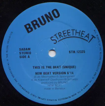 Bruno - This Is The Beat (Unique)